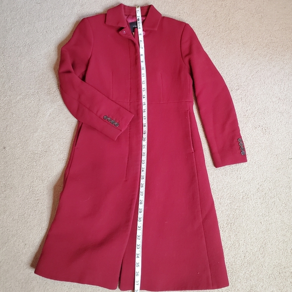J.CREW red winter coat SIZE Petite 0 - Picture 4 of 6